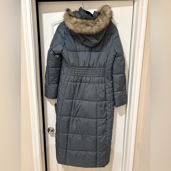 Tower by London Fog Long Quilted Puffer Coat w/Faux Fur Hood – Titanium - XL NWT - Picture 4 of 12